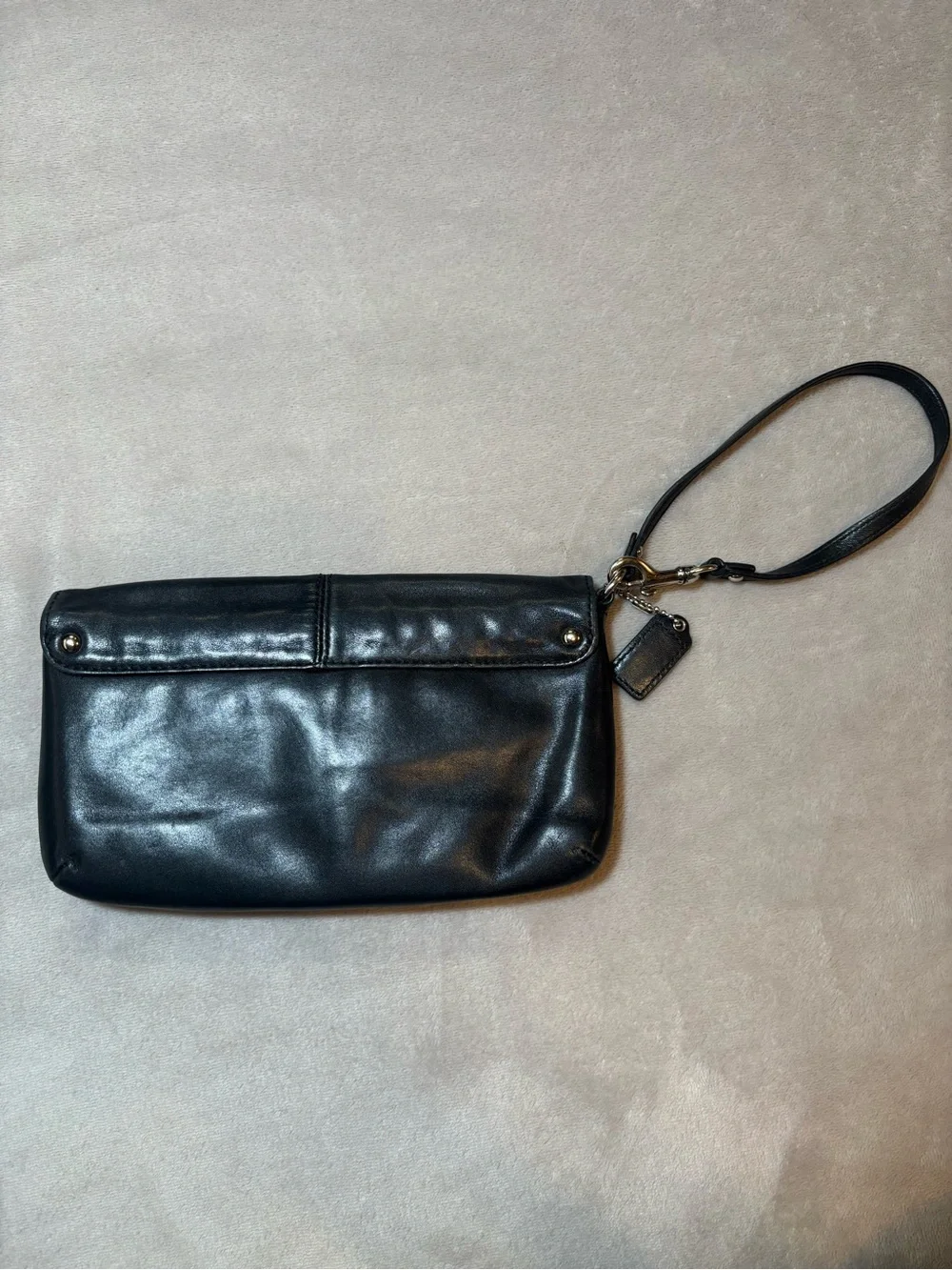 Coach Ashley Large Wristlet Leather Clutch
